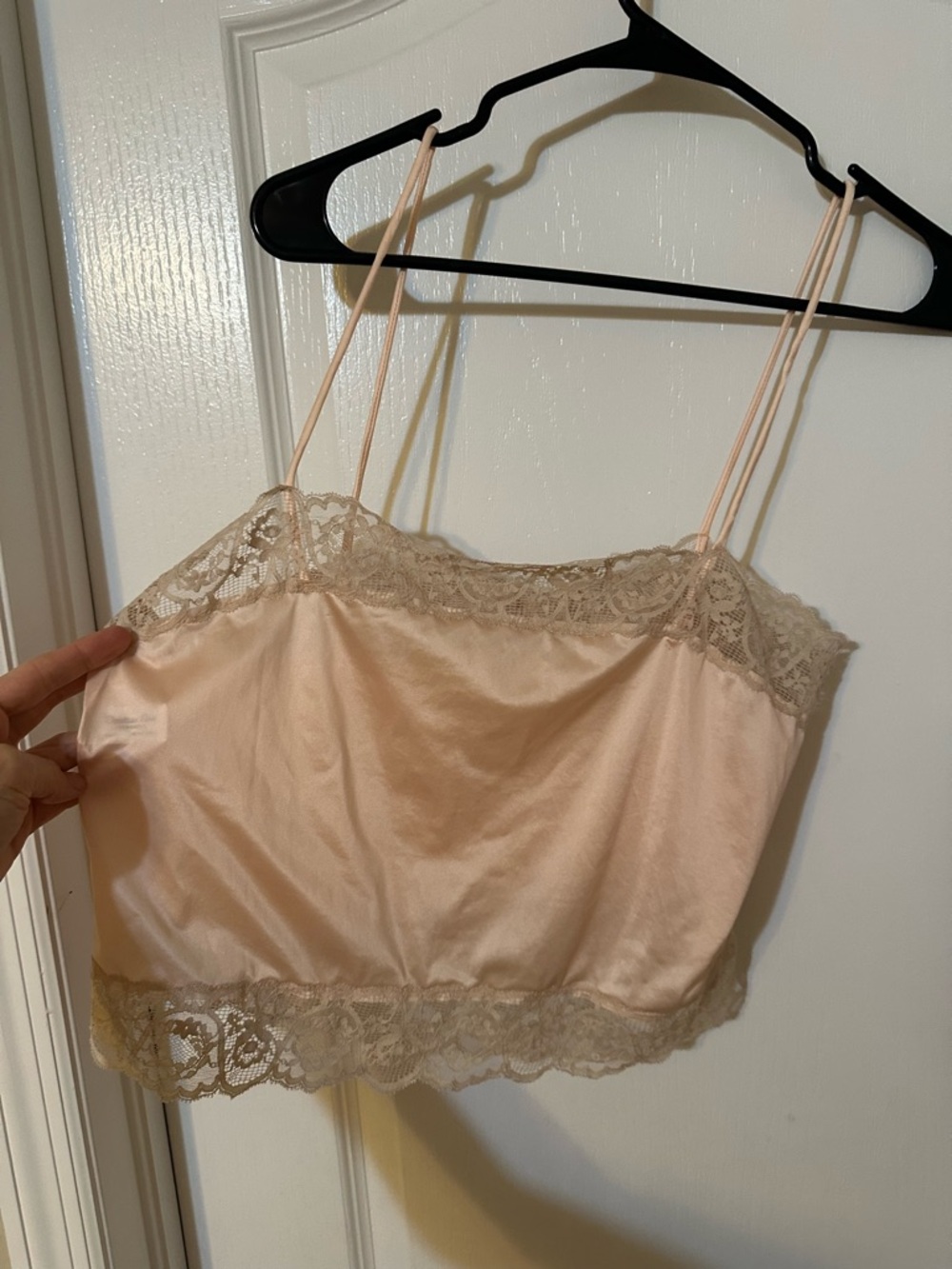 Christian Dior Silky Sheer Nylon & Lace Nude Camisole
